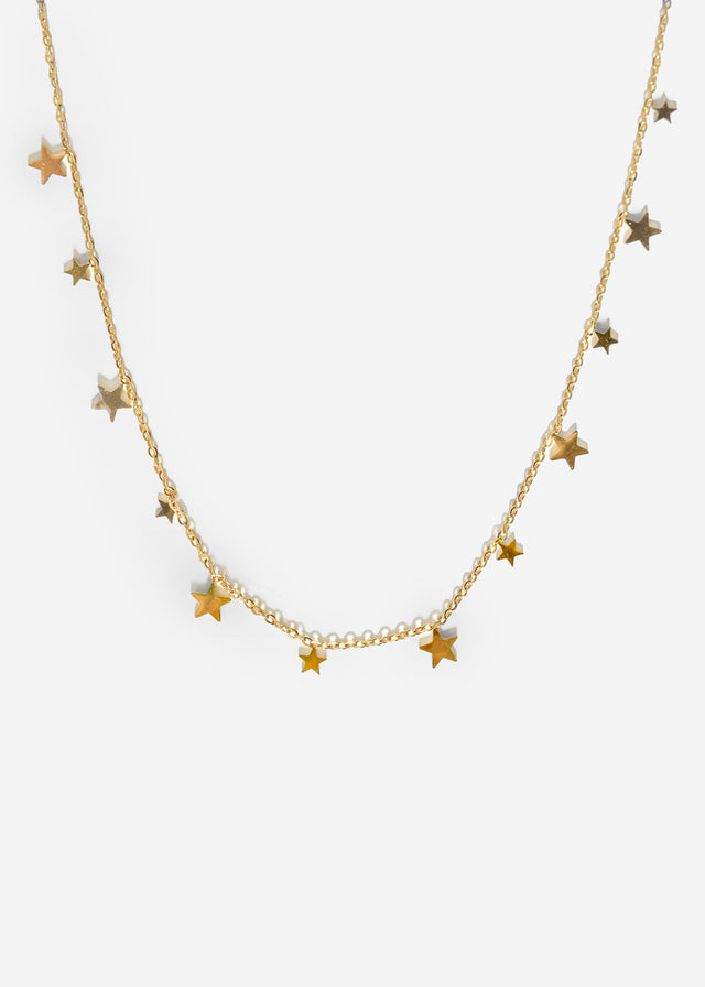 Halskette mit Sternchen - gold