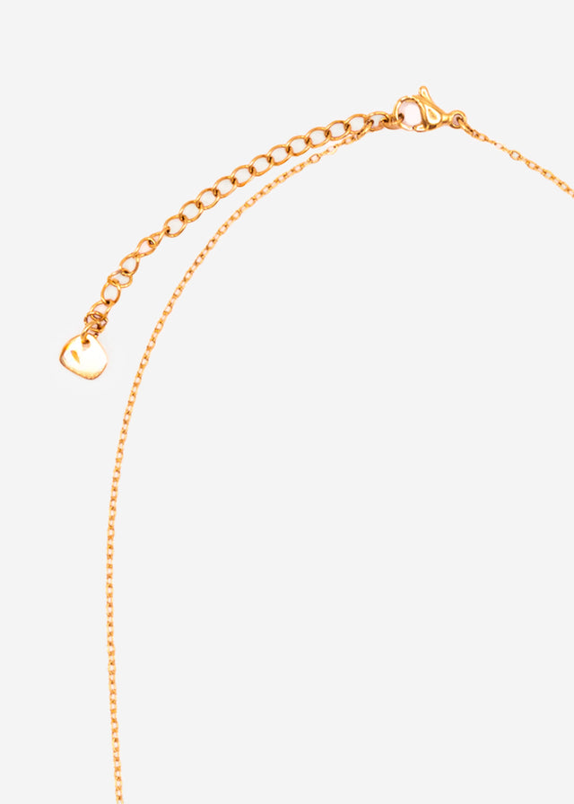 Necklace with two hearts - gold