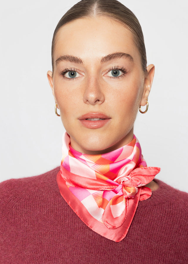 Halstuch im Retro-Look - pink