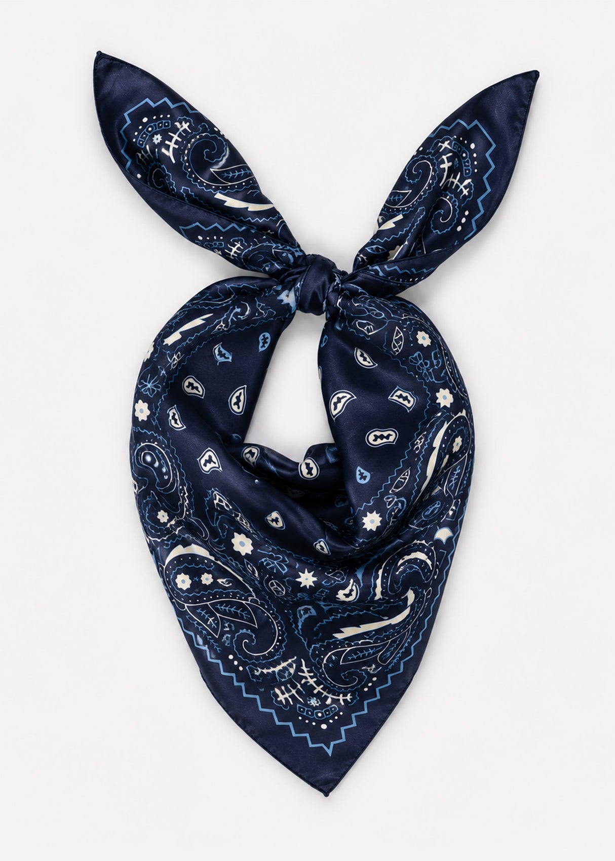 Halstuch mit allover Paisley-Print - dunkelblau