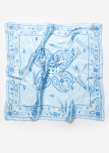 Halstuch mit Bandana-Print - blau