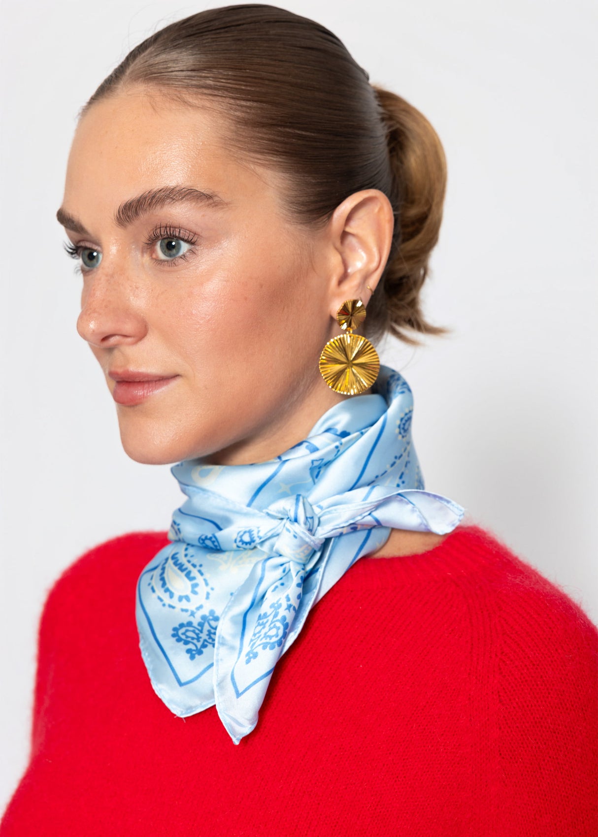 Halstuch mit Bandana-Print - blau
