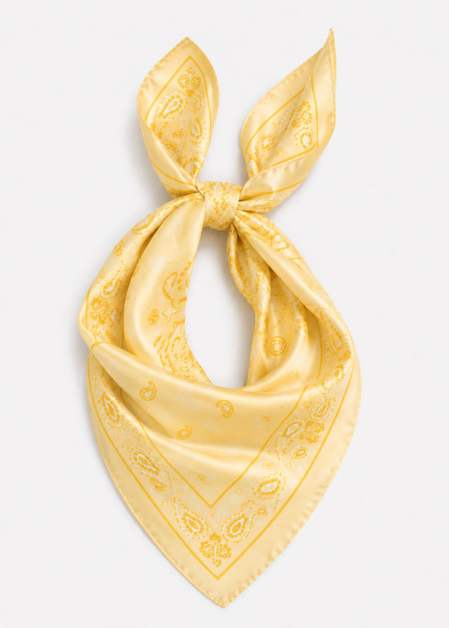 Neckerchief with bandana print - yellow