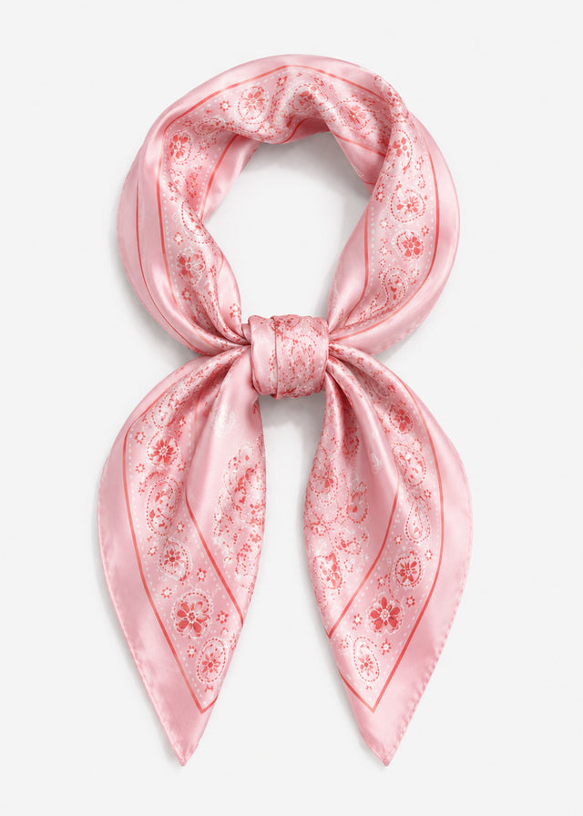Neckerchief with bandana print - rose