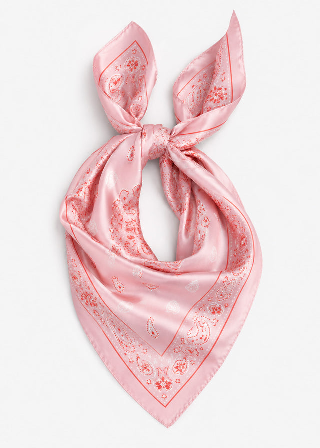 Neckerchief with bandana print - rose