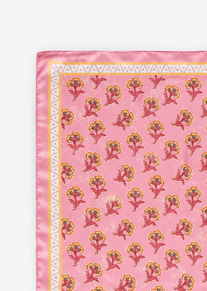 Halstuch mit Blümchen-Print - rosa