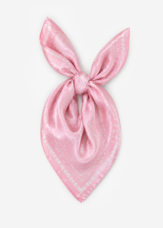 Neckerchief with floral print - rose