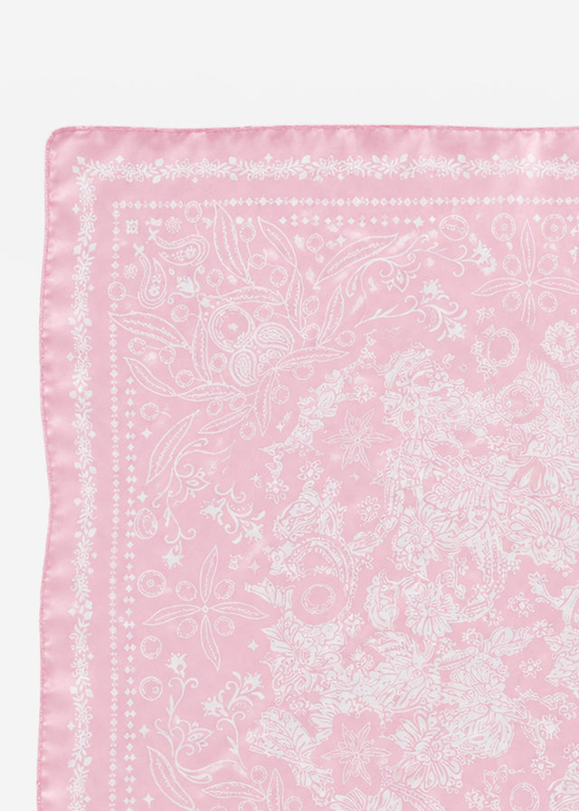 Neckerchief with floral print - rose