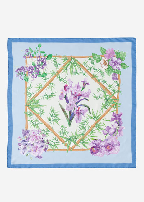 Halstuch mit Blumen-Print - blau von SASSYCLASSY