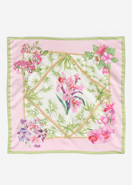 Halstuch mit Blumen-Print - rosa by SASSYCLASSY