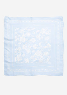 Floral patterned scarf - light blue