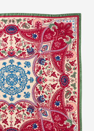 Halstuch mit floralem Paisley-Muster - rosa