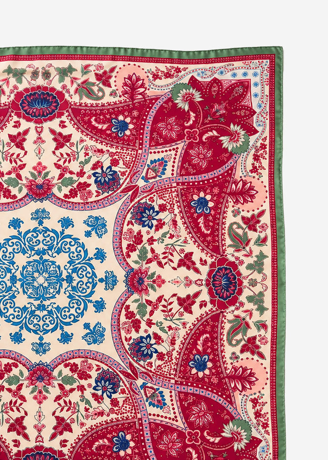 Neckerchief with floral paisley pattern - rose