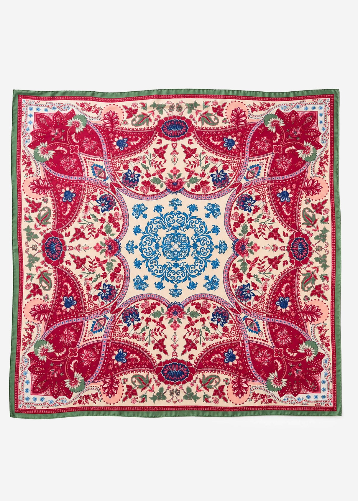 Halstuch mit floralem Paisley-Muster - rosa