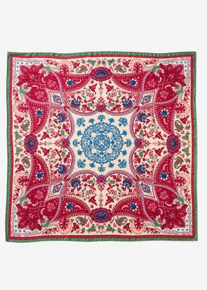 Halstuch mit floralem Paisley-Muster - rosa