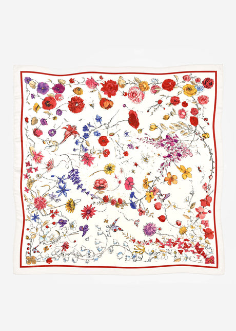 Halstuch mit floralem Print - weiß von SASSYCLASSY