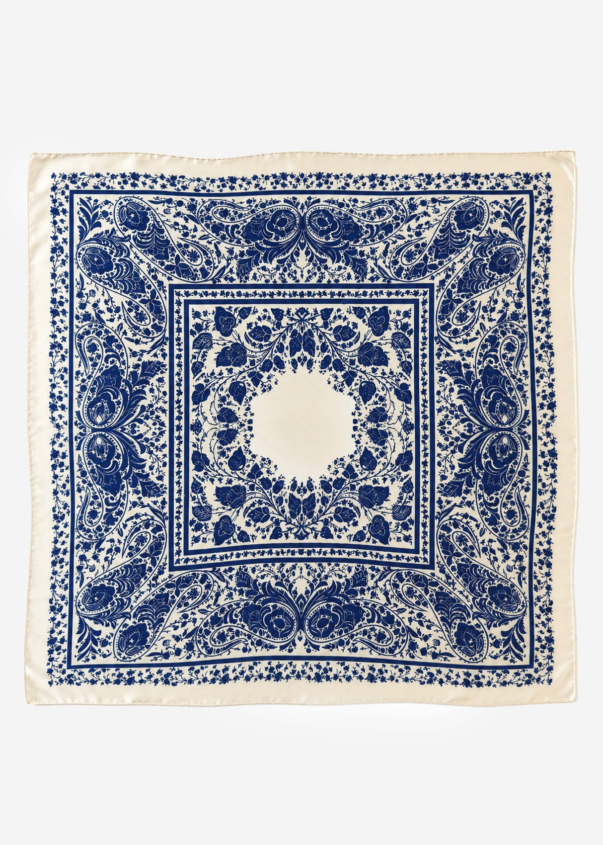 Halstuch mit floraler Musterung - blau