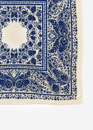 Halstuch mit floraler Musterung - blau