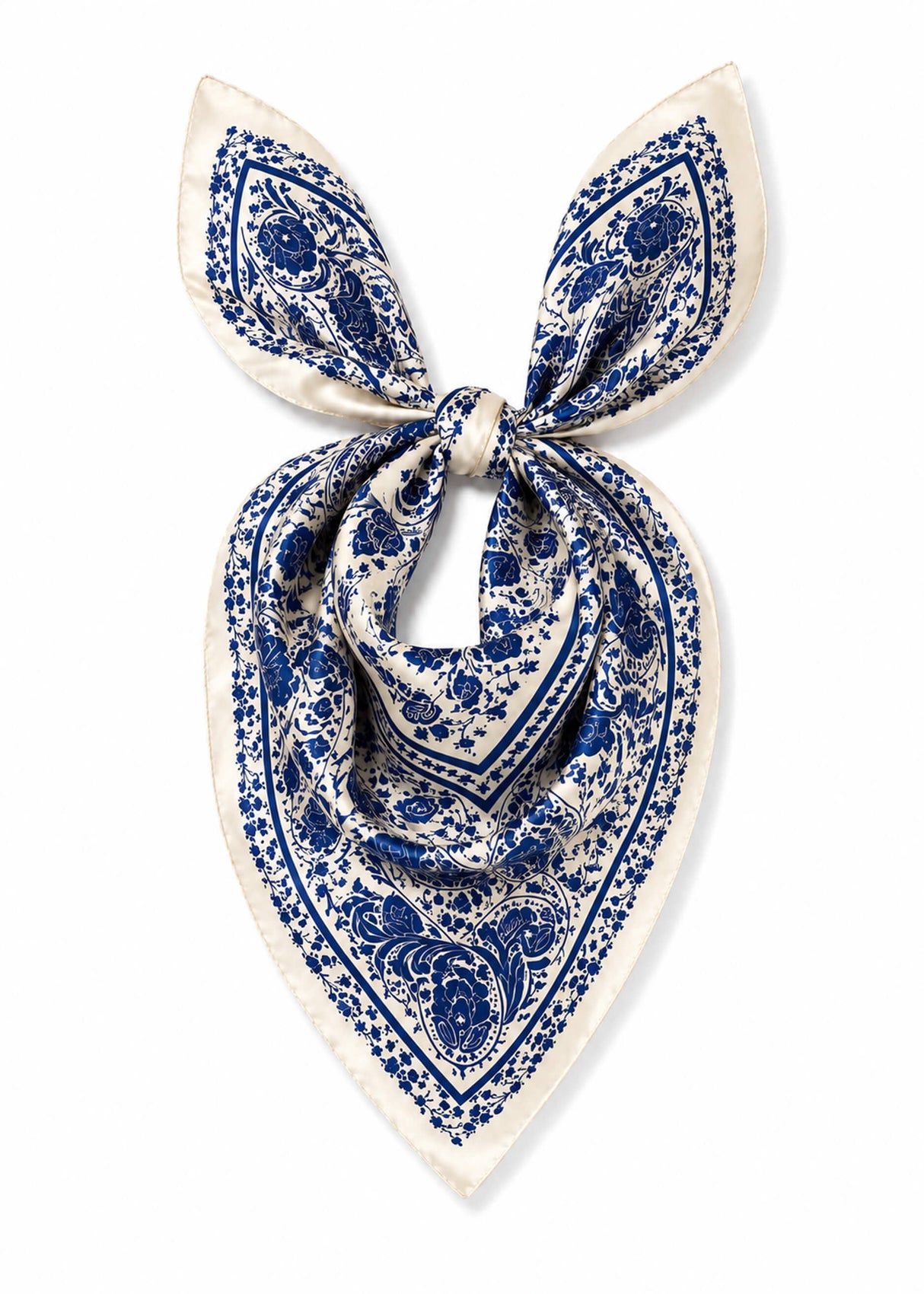 Halstuch mit floraler Musterung - blau