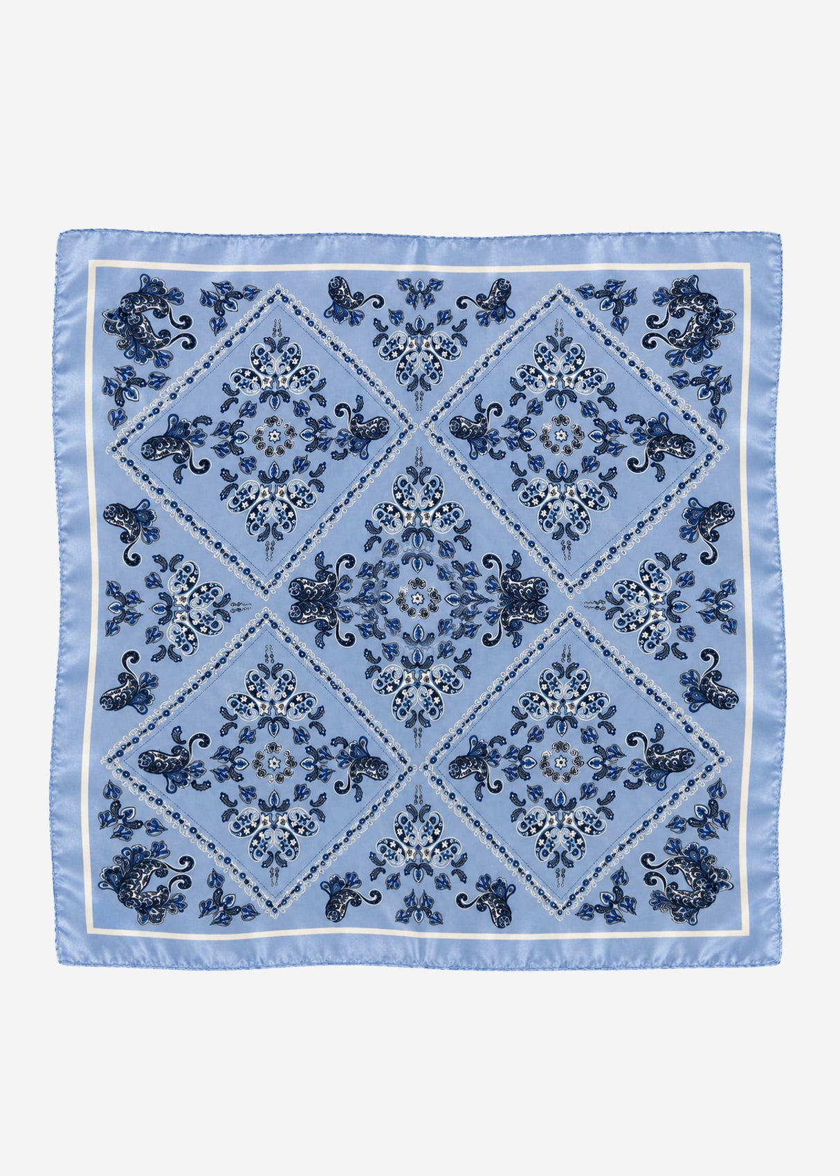 Halstuch mit geometrischem Ornament-Print  - blau