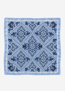 Halstuch mit geometrischem Ornament-Print  - blau