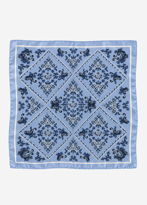 Halstuch mit geometrischem Ornament-Print  - blau