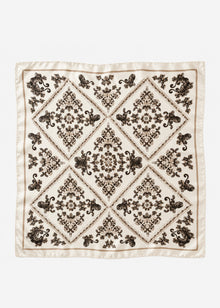 Halstuch mit geometrischem Ornament-Print - beige