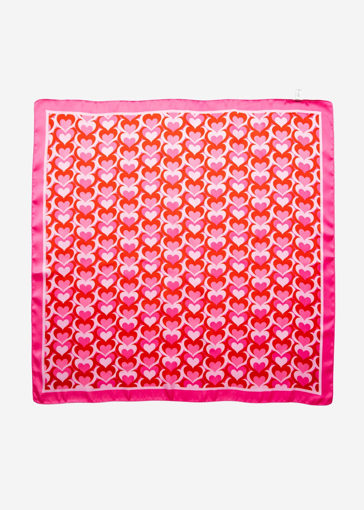 Scarf with heart print - pink