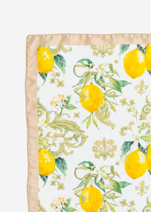 Halstuch mit Lemon-Print - beige