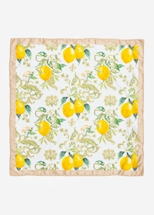 Halstuch mit Lemon-Print - beige