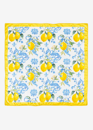 Halstuch mit Lemon-Print - gelb