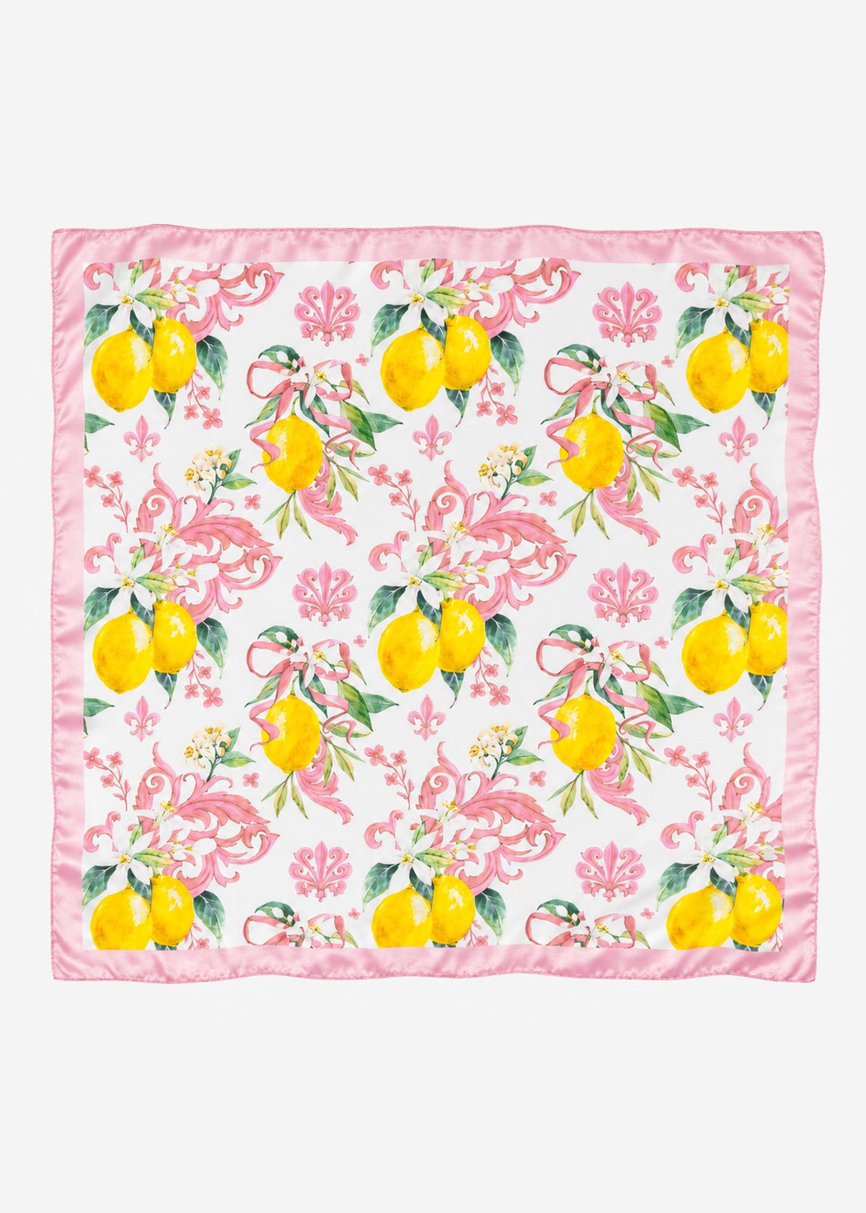 Halstuch mit Lemon-Print - rosa