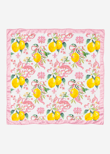 Halstuch mit Lemon-Print - rosa
