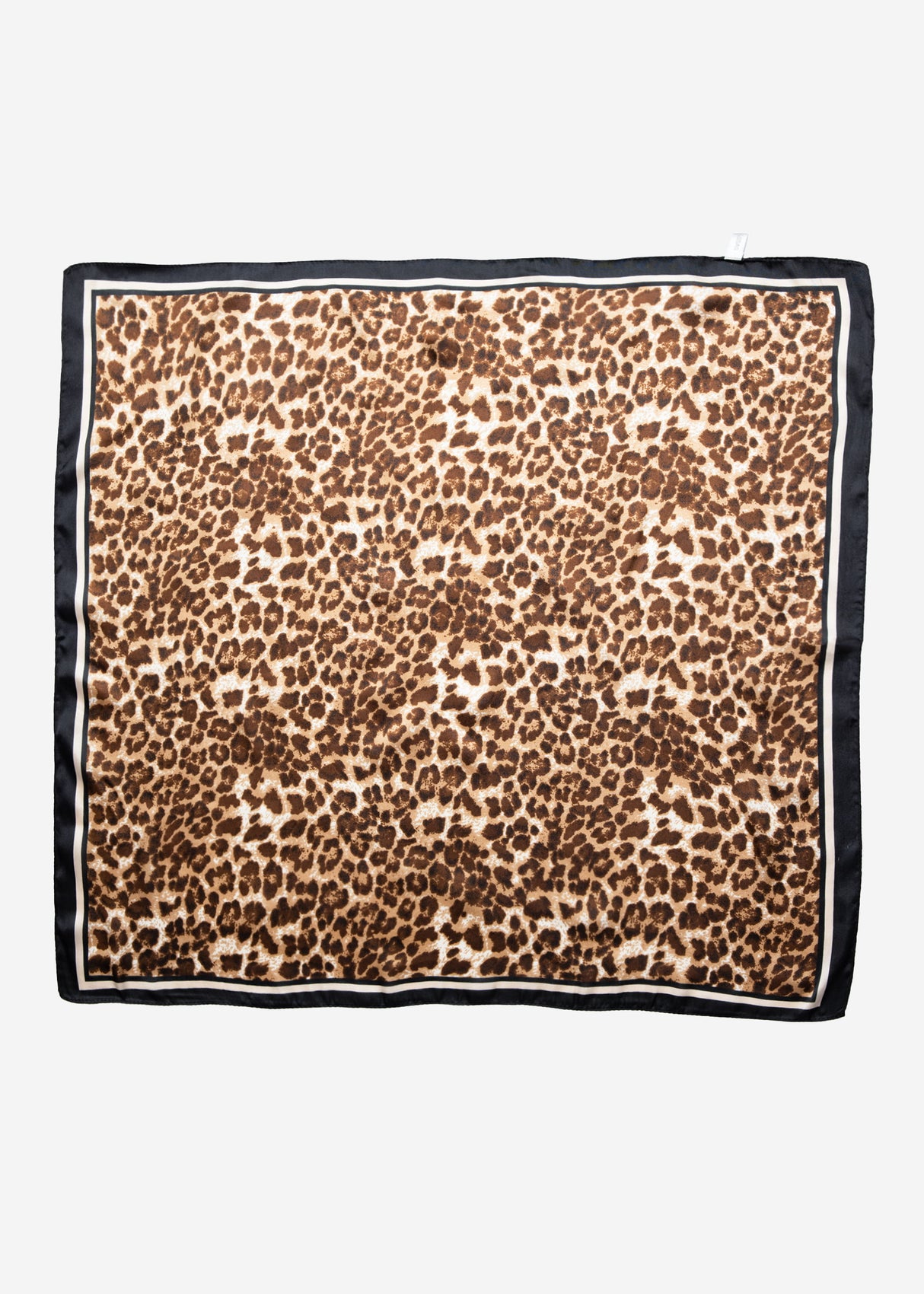 Halstuch mit Leoparden Muster - beige