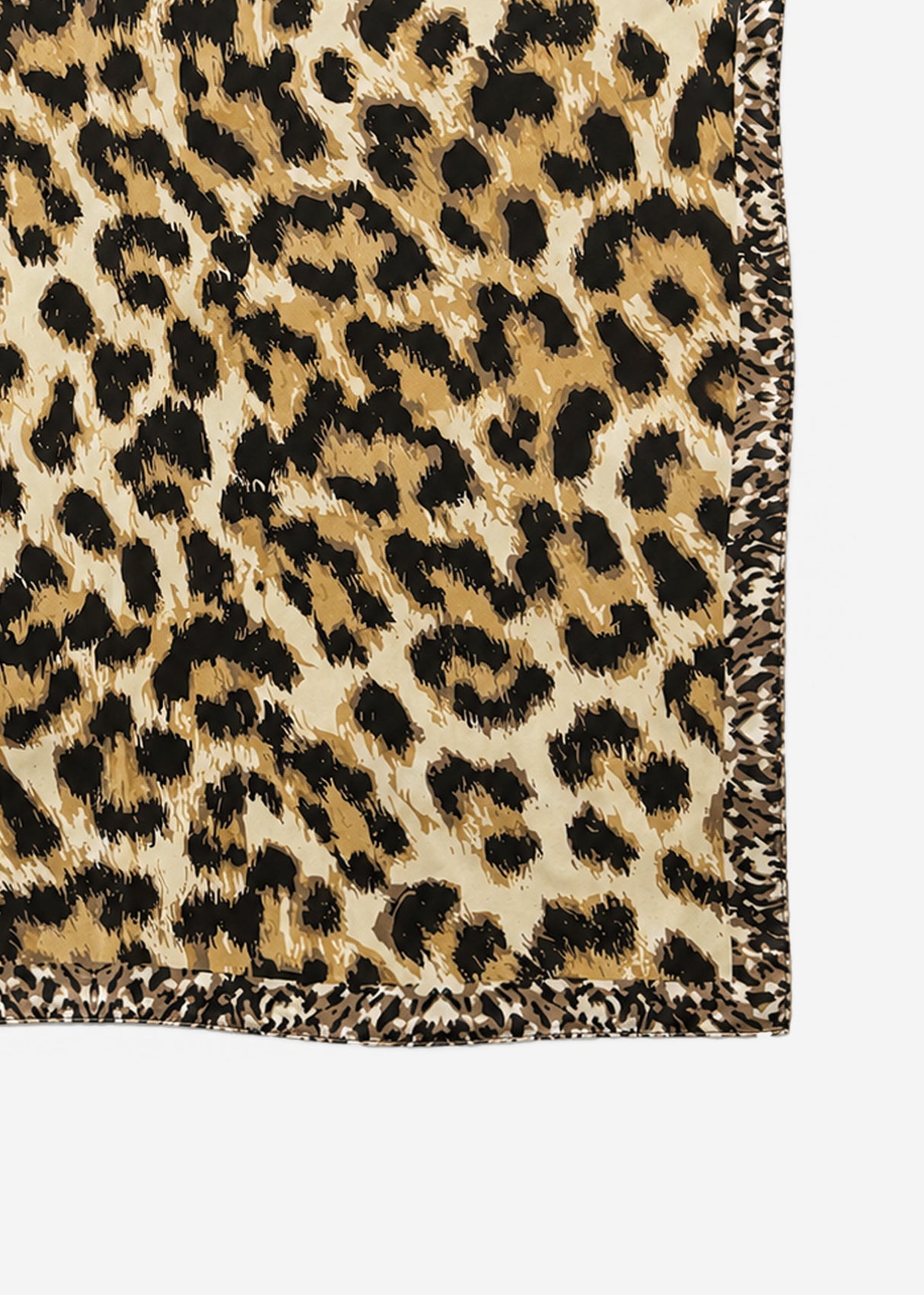 Halstuch mit Leoparden-Print - hellbeige