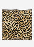Halstuch mit Leoparden-Print - hellbeige