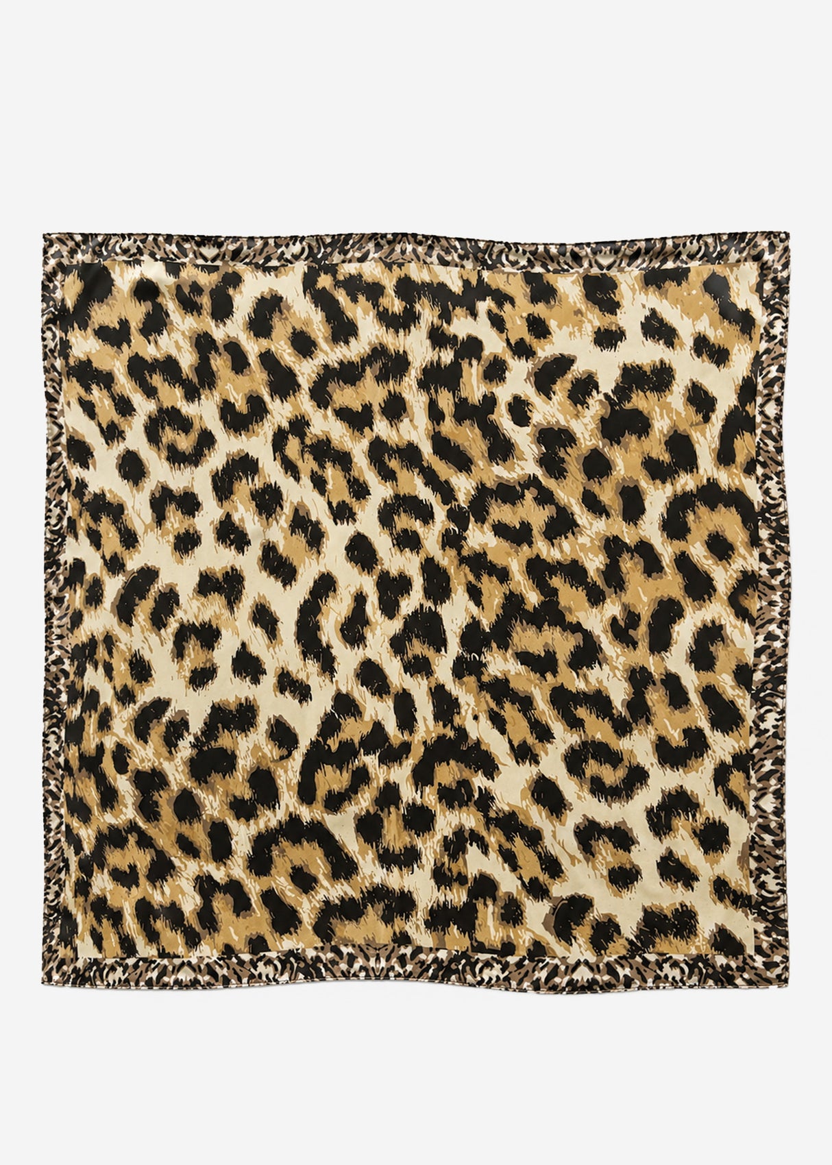 Halstuch mit Leoparden-Print - hellbeige