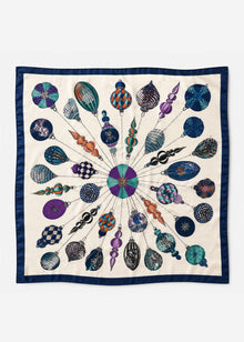 Neckerchief with ornamental pattern - blue