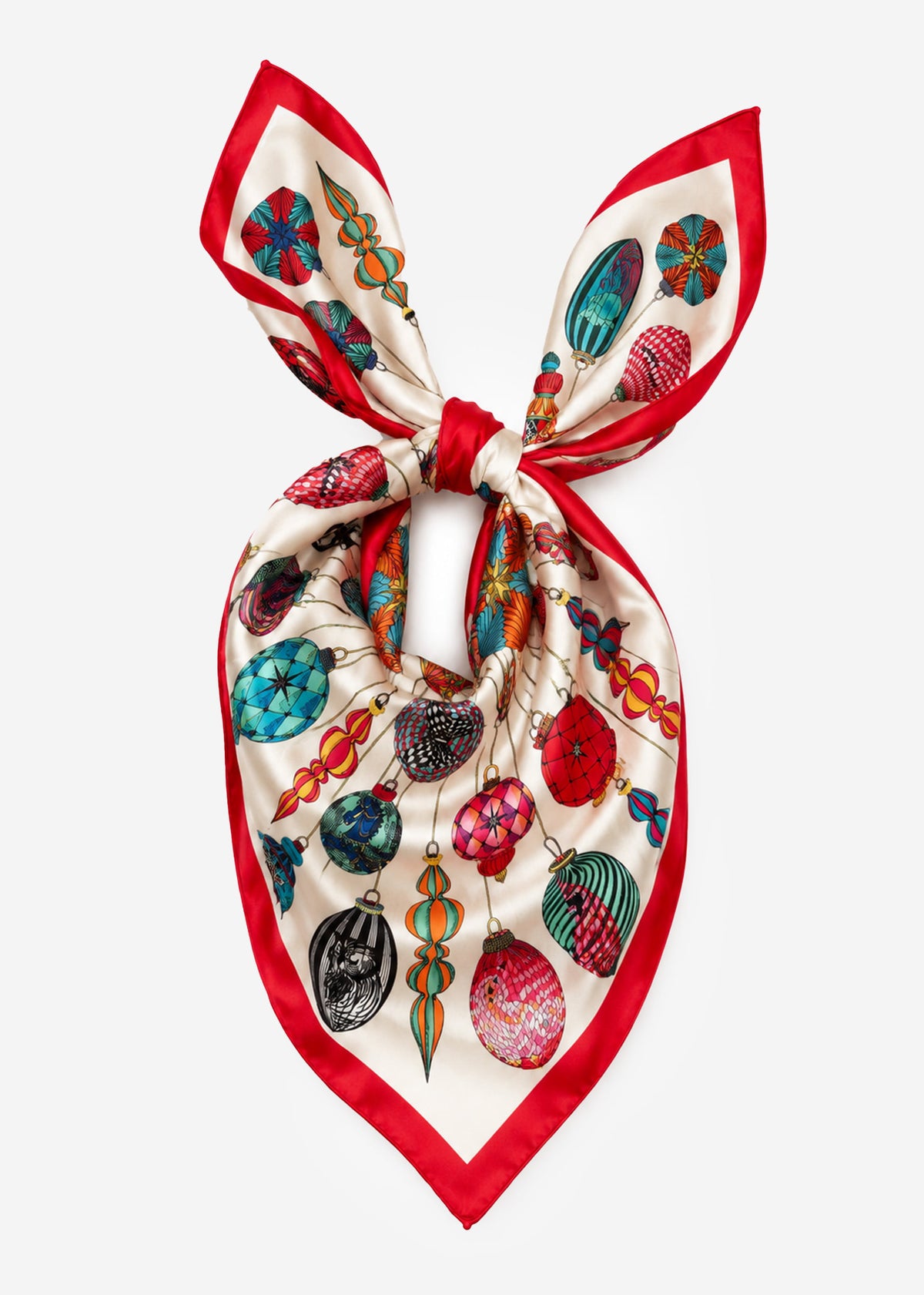 Halstuch mit Ornament-Muster - rot