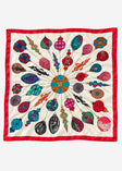Halstuch mit Ornament-Muster - rot