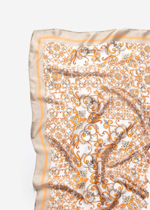 Halstuch mit Ornamentdesign - beige