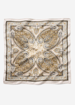 Halstuch mit Paisley Print - beige