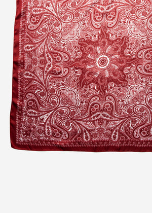 Paisley print scarf - burgundy