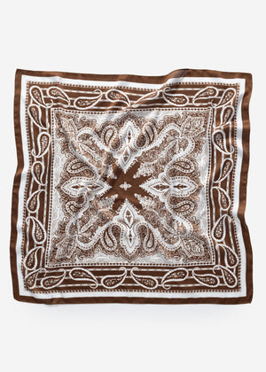 Halstuch mit Paisley-Print - dunkelbraun