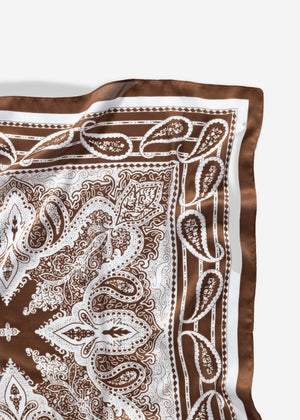 Halstuch mit Paisley-Print - dunkelbraun