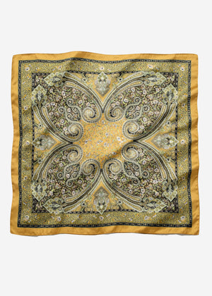 Halstuch mit Paisley Print - grün