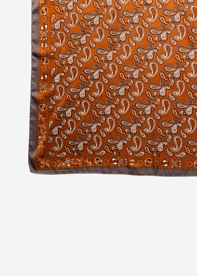 Neckerchief with paisley print - orange