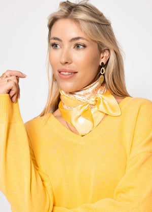 Halstuch mit Paisleymuster - gelb