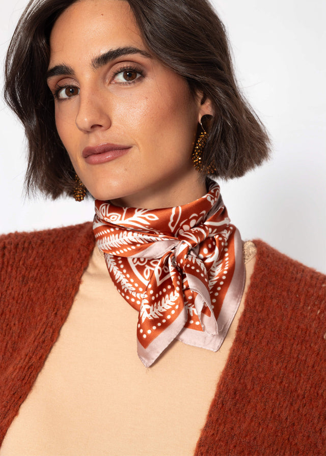 Neckerchief with paisley pattern - orange