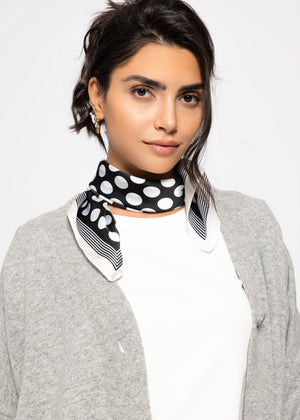 Halstuch mit Polka Dots - schwarz